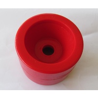 4" Red Solid Polyurethane Wobble Roller 
