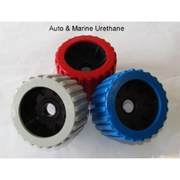 4" Blue Ribbed Wobble Roller 